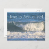 Carte Postale Planification de voyage à la plage Photo de vagues (Devant / Derrière)