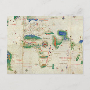 Carte Postale Planisphère Cantino   1502