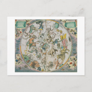 Carte Postale Planisphère céleste montrant les signes du Zod