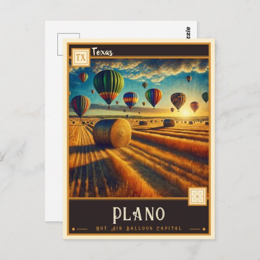 Carte Postale Plano, Texas | VINTAGE (Devant / Derrière)