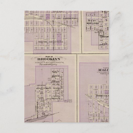 Carte Postale Plans de Brooklyn, Grinnell (Devant)