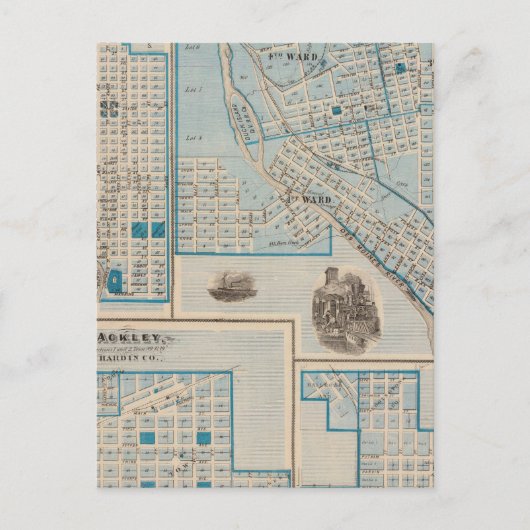 Carte Postale Plans de Fort Dodge, Humboldt (Devant)
