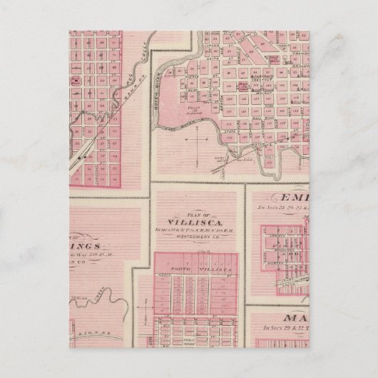 Carte Postale Plans de Glenwood, Denison, Hastings (Devant)