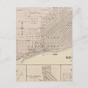 Carte Postale Plans de Keokuk, Forest City