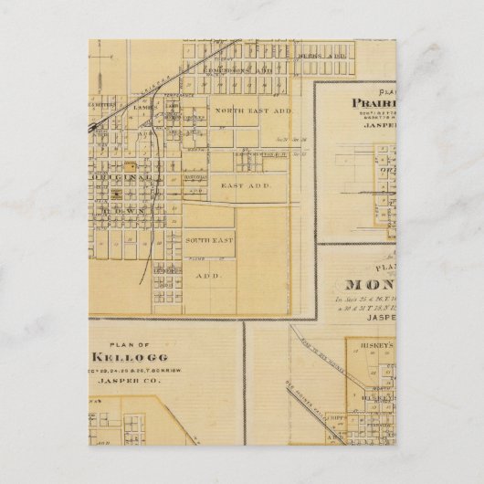 Carte Postale Plans de Newton, Prairie City (Devant)