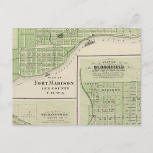 Carte Postale Plans du fort Madison