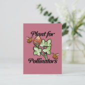 Carte Postale Plant for Pollinators Bee                          (Debout devant)