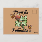 Carte Postale Plant for Pollinators Bee                          (Dos)
