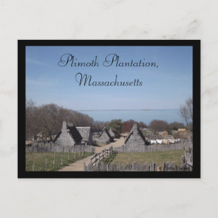 Carte Postale Plantation de Plimoth, Massachusetts