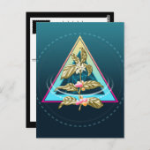 Carte Postale plante à café doré (Devant / Derrière)