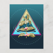 Carte Postale plante à café doré (Devant)