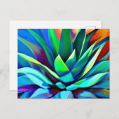 Carte Postale Plante coloré Agave (Devant / Derrière)