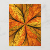 Carte Postale Plante d'automne, Abstrait moderne Fractal Art Lea (Devant)