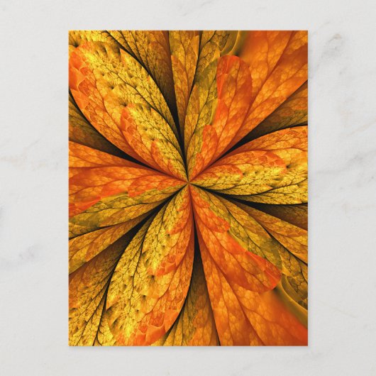 Carte Postale Plante d'automne, Abstrait moderne Fractal Art Lea (Devant)