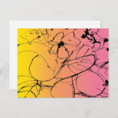 Carte Postale Plante de coucher de soleil Abstrait (Devant / Derrière)