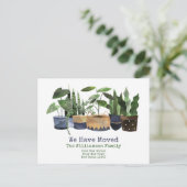 Carte Postale Plante de poste Changement d'adresse | Faire-part  (Debout devant)