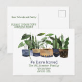Carte Postale Plante de poste Changement d'adresse | Faire-part  (Devant / Derrière)