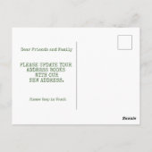 Carte Postale Plante de poste Changement d'adresse | Faire-part  (Dos)