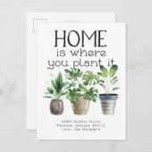 Carte Postale Plante | Faire-part de déplacement (Devant / Derrière)