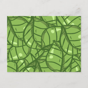 Carte Postale Plante Feuille Botanique Floral Motif Abstrait