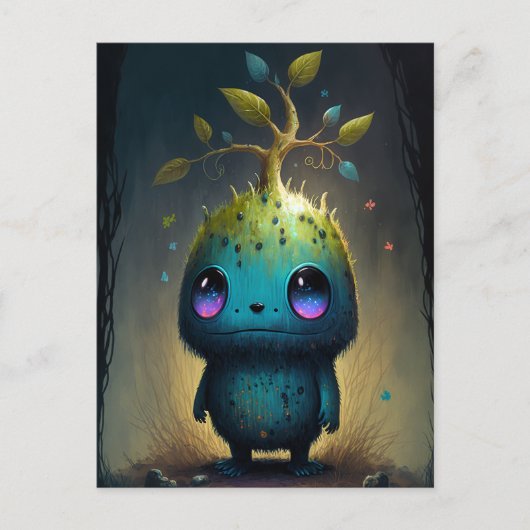 Carte postale Plante Monster Imaginaire Art (Devant)