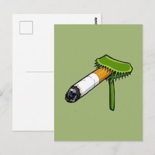 Carte Postale Plante piège à Venus avec cigare