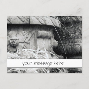 Carte Postale Plante Pots début printemps noir blanc message per