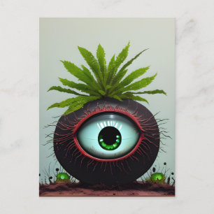 Carte Postale Plante Sci-fi avec un oeil