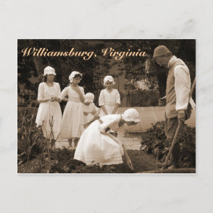 Carte Postale Planter des graines dans Colonial Williamsburg