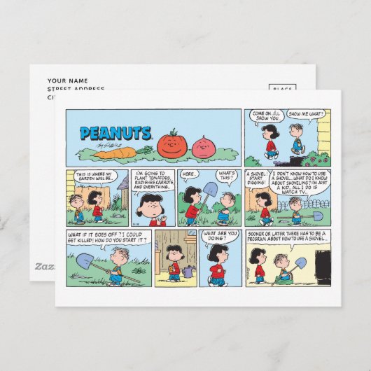 Carte Postale Planter un jardin potager (Devant / Derrière)