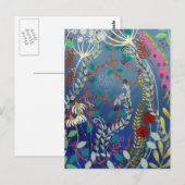 Carte Postale Plantes colorés. (Devant / Derrière)