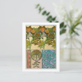 Carte Postale Plantes de style Art Nouveau, Mucha (Debout devant)