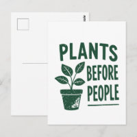 Plantes drôles avant les gens Art de tampon à encr