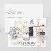 Carte Postale Plantes illustrés mignons Nous avons déplacé une n (Devant / Derrière)
