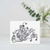 Carte postale Plaque de coloriage clown (Debout devant)
