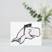 Carte postale Plaque de coloriage de baleine souri (Debout devant)