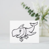 Carte postale Plaque de coloriage pour baleines d' (Debout devant)