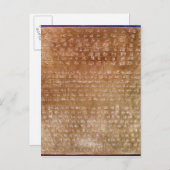 Carte Postale Plaque de Darius I 550-500 av. (Devant / Derrière)