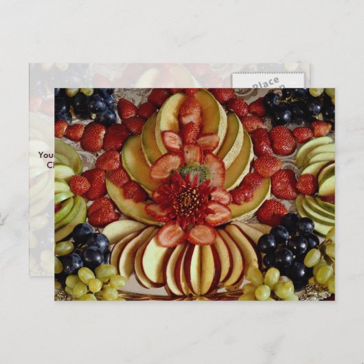 Carte Postale Plaque de fruits (Devant / Derrière)