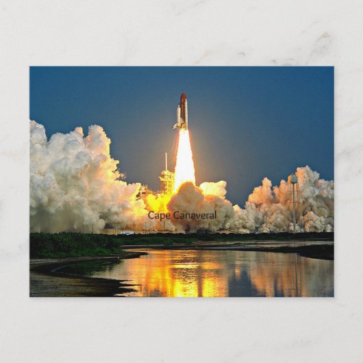 Carte Postale Plaque de lancement Cap Canaveral étiquetée (Devant)