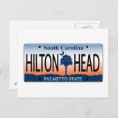 Carte Postale Plaque de licence HILTON HEAD (Devant / Derrière)