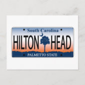 Carte Postale Plaque de licence HILTON HEAD (Devant)