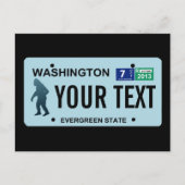 Carte Postale Plaque de licence Washington Sasquatch (Devant)