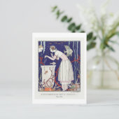 Carte Postale Plaque de mode Art déco pour robe d'été par Barbie (Debout devant)