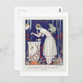 Carte Postale Plaque de mode Art déco pour robe d'été par Barbie (Devant / Derrière)