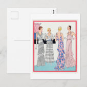 Carte Postale Plaque de mode des années 1920 (Devant / Derrière)