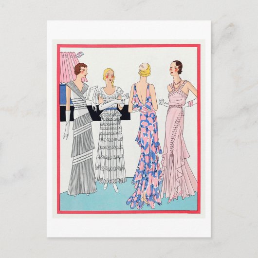 Carte Postale Plaque de mode des années 1920 (Devant)