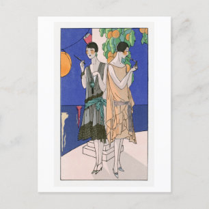 Carte Postale Plaque de mode des années 1920 pour les jeux de so