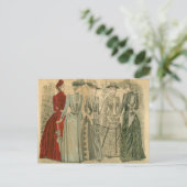 Carte Postale Plaque de mode victorienne (Debout devant)