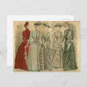 Carte Postale Plaque de mode victorienne (Devant / Derrière)